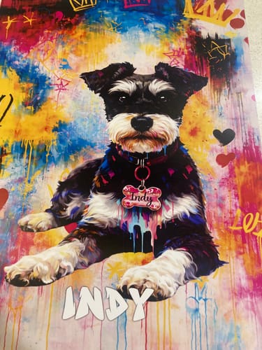 Customer photo review of Personalised Poster With Dog or Cat - Graffiti