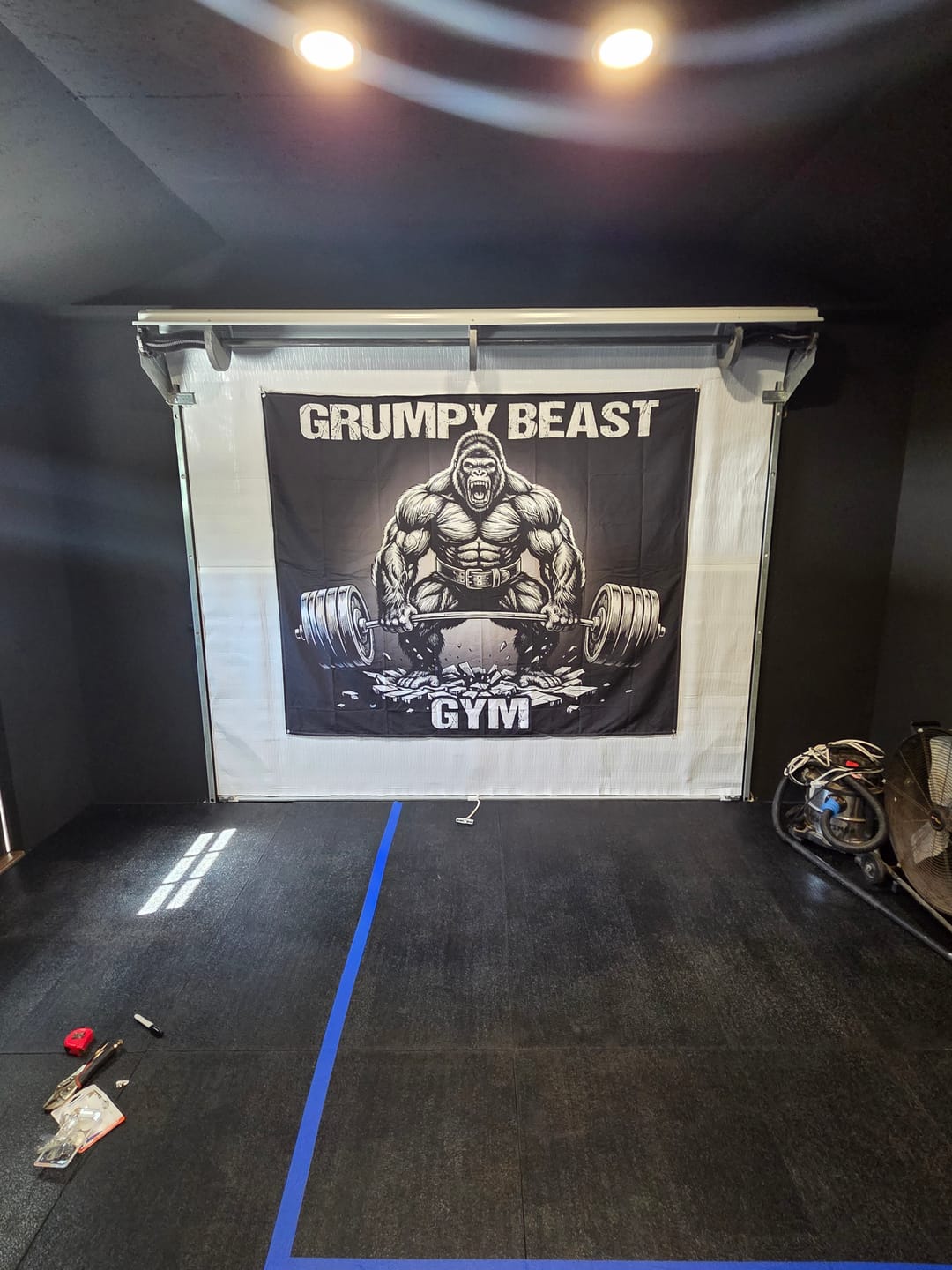 Customer photo review of Gorilla Beast Mode Deadlift Personalized Gym Banner 11510
