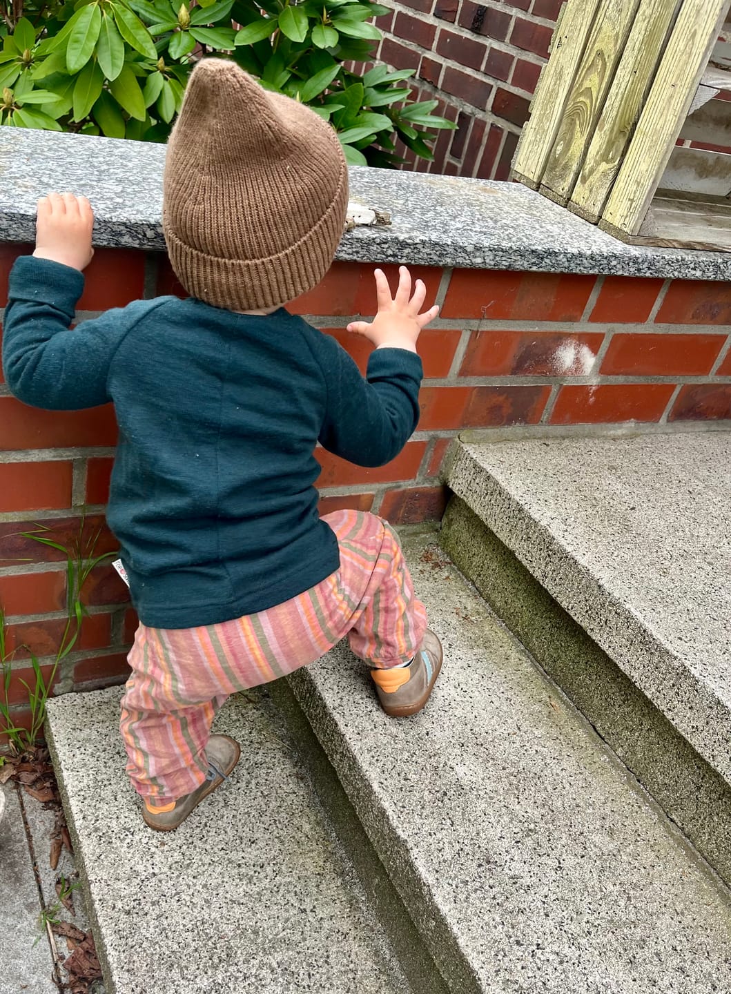 Customer photo review of Merino Kinder Longsleeve Grün