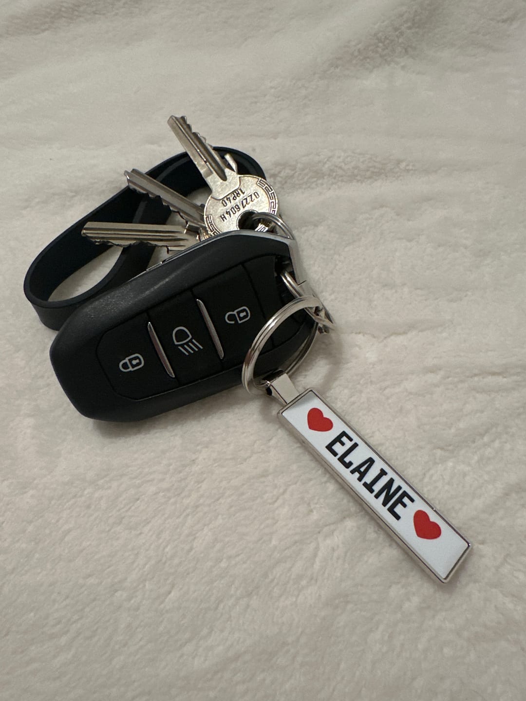 Customer photo review of Personalisierter Kennzeichen-Schlüsselanhänger – Dein Nummernschild als Anhänger
