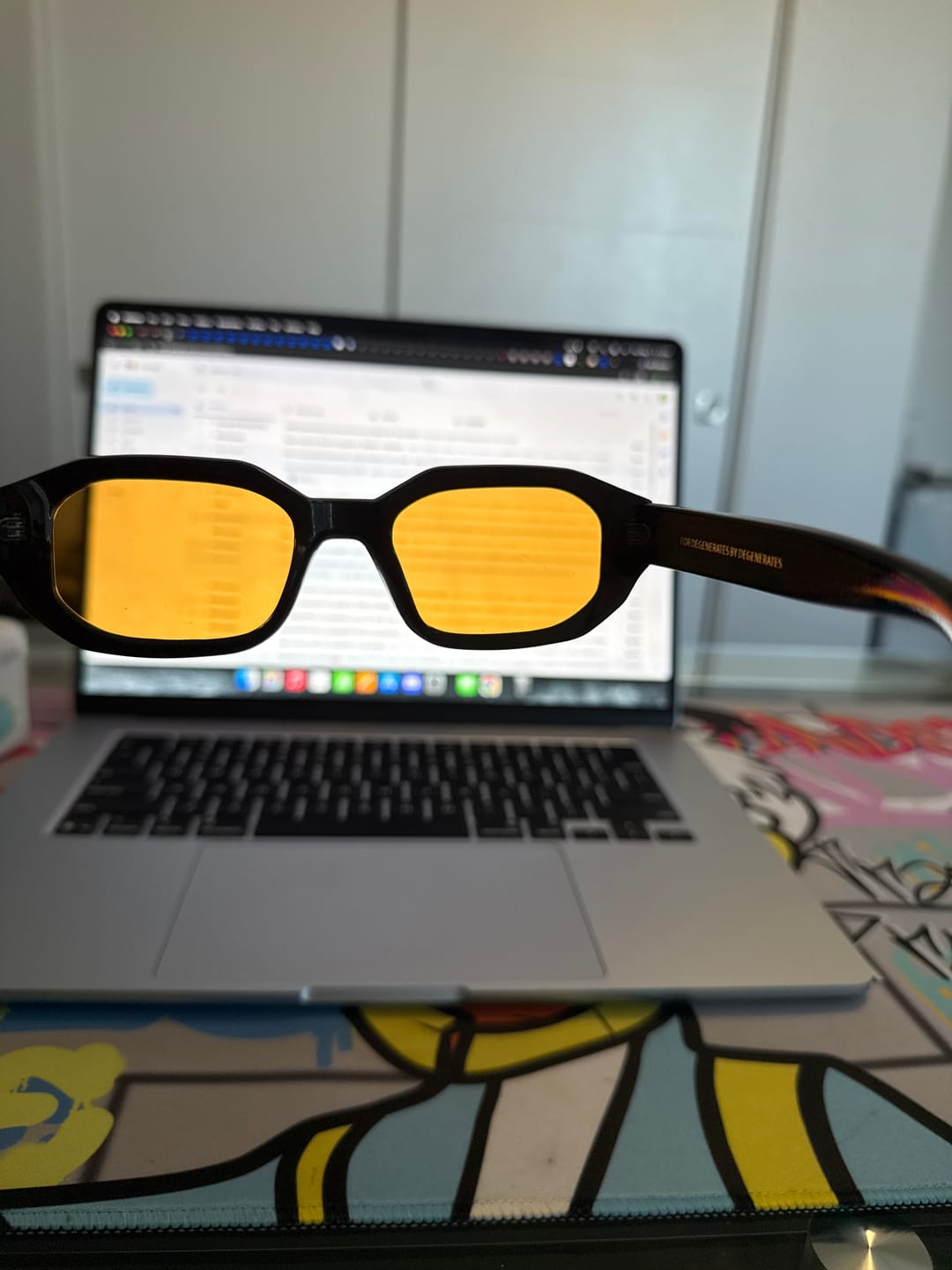 Customer photo review of BLOOD MOON BLUE LIGHT BLOCKERS