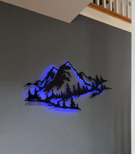 Customer photo review of Mountain Range View - Metal Wall Art