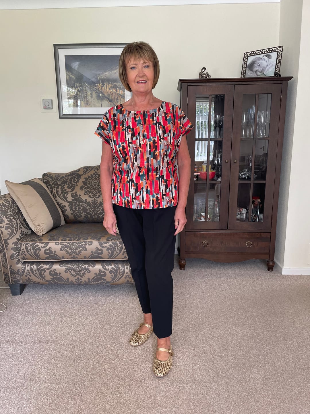 Customer photo review of Vibrant Waves Cotton Linen Blend Fabric