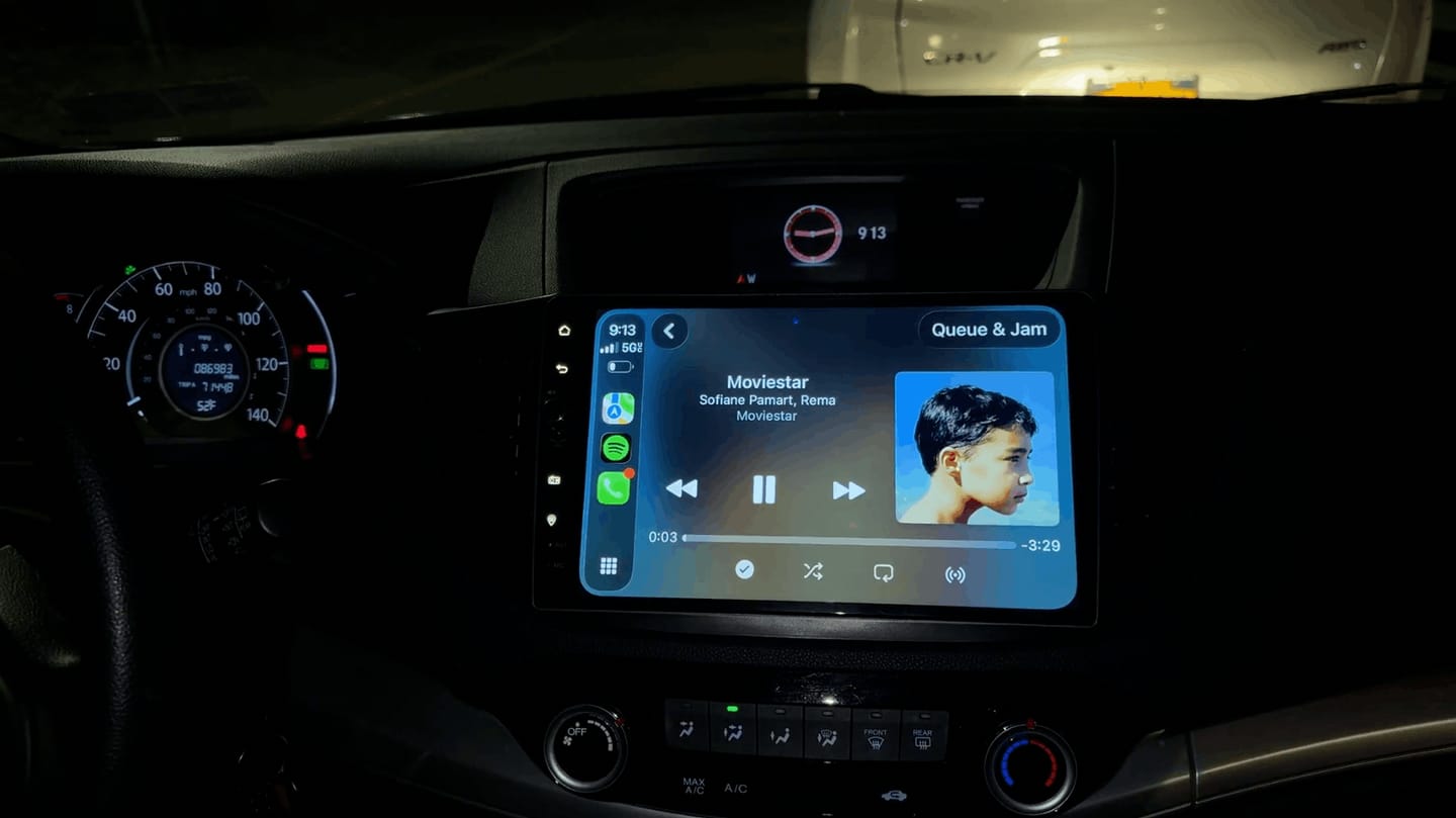 Customer photo review of Honda CRV 2012-2016 — Premium 10.1” CarPlay & Android Auto Head Unit