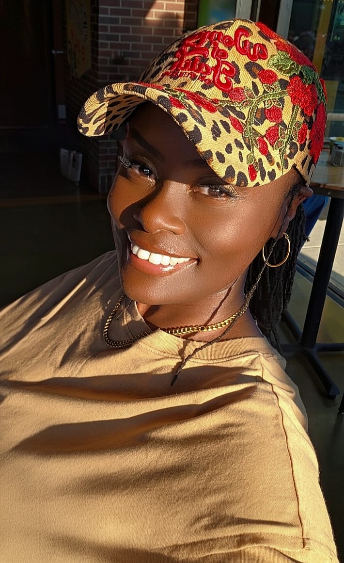 Customer photo review of Woman Of Faith On Purpose Floral Hat | Leopard