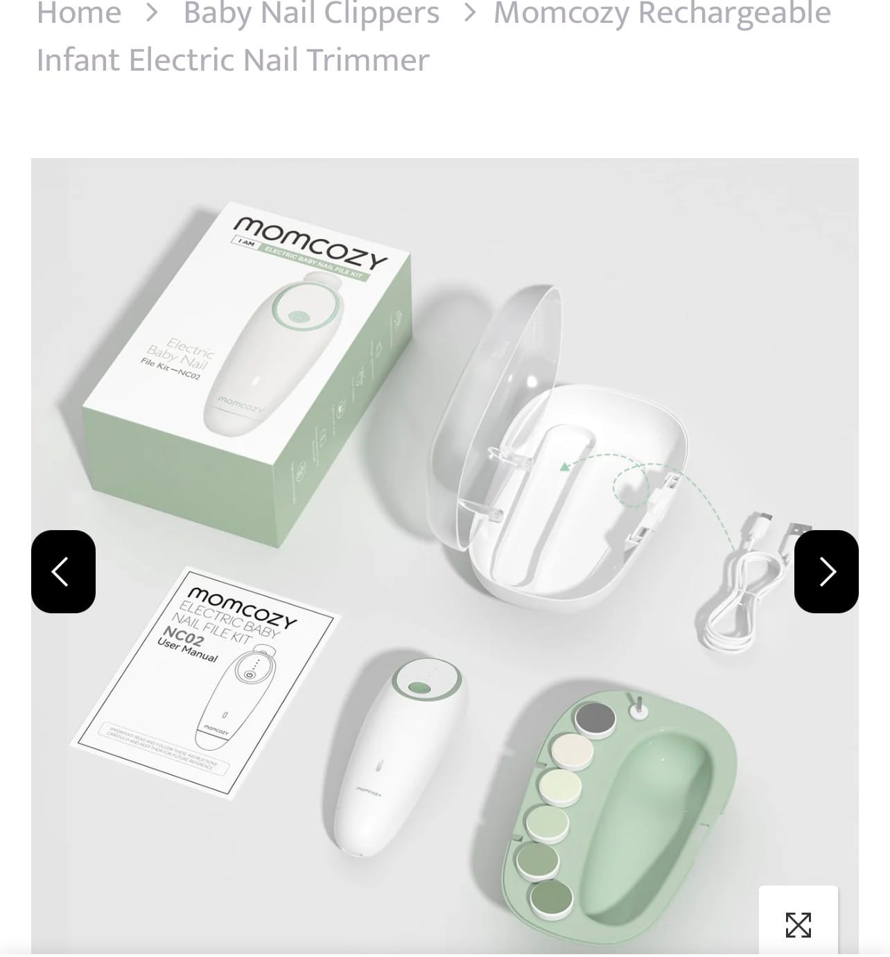 Customer photo review of Momcozy Rechargeable Infant Electric Nail Trimmer