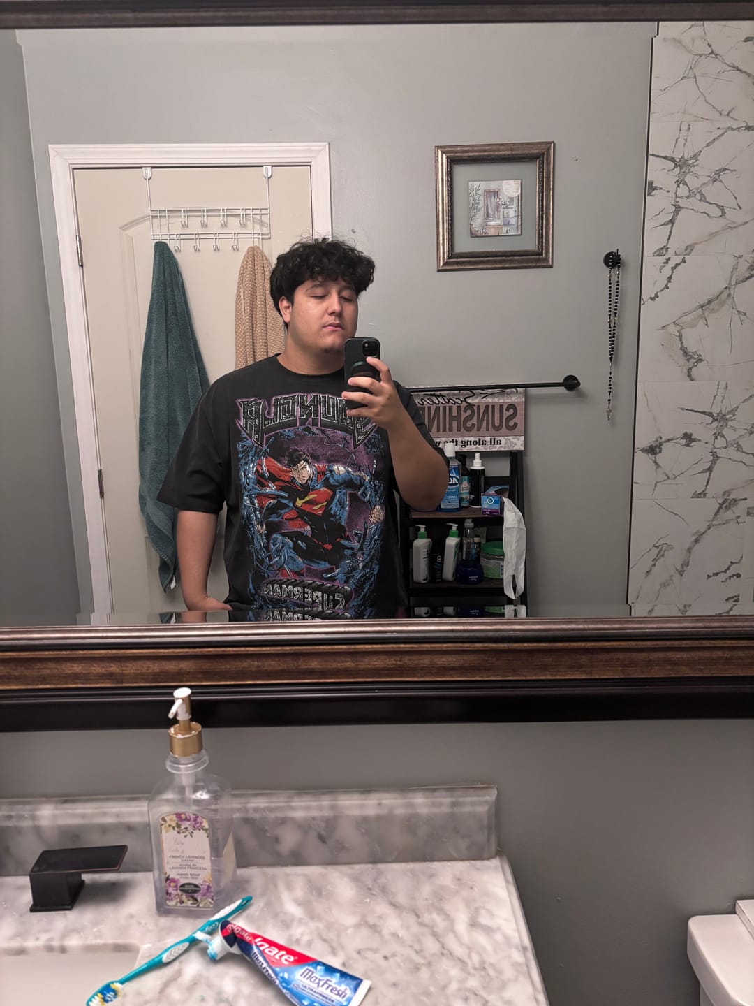 Customer photo review of 4044 - Superman Graphic Tees