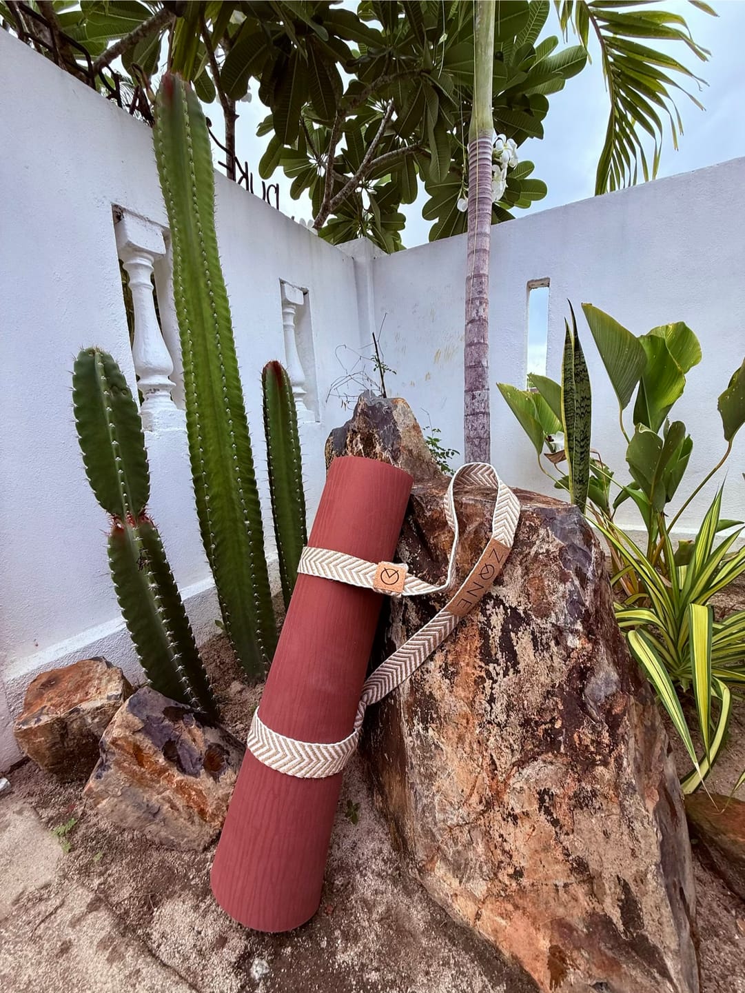 Customer photo review of Jute Yoga Strap in Cream/Natural 140cm