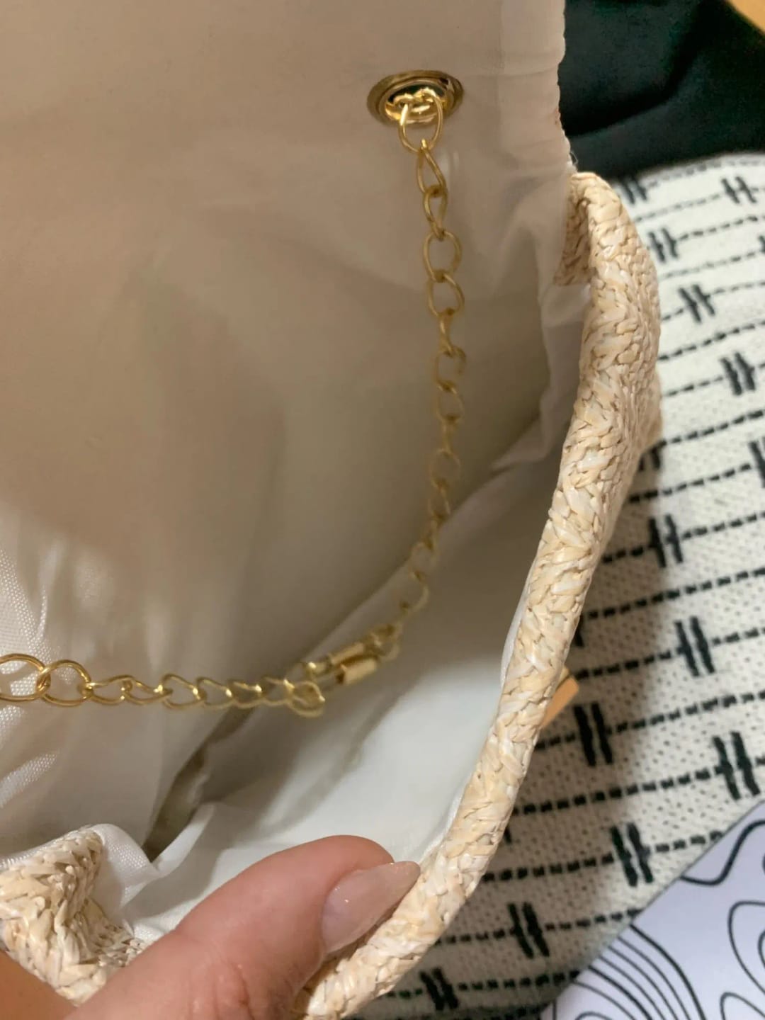 Customer photo review of Sac à Bandoulière Femme Tissé Main Style Old Money Élégant - Sac Manon