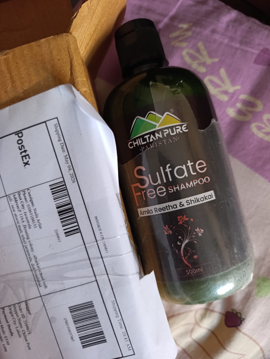 Customer photo review of Sulfate Free Shampoo / Herbal Shampoo Made With Amla , Reetha & Shikakai