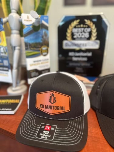 Customer photo review of Premium Custom Leather Patch Hats (Wholesale)