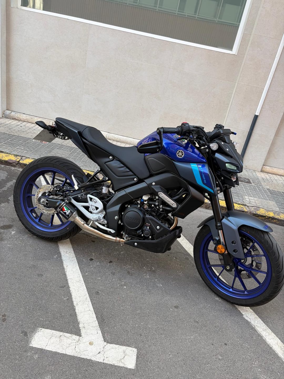 Customer photo review of Línea Completa Artesanal Yamaha MT-125/ R125/ XSR125 (2019-2026) Acero Inoxidable