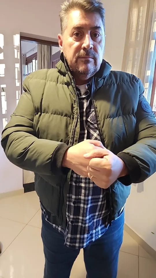 Customer photo review of New  Men's Casual Cotton-padded Coat Winter Warm Thickened Solid Color Jacket Stand Collar Trendy Korean Style Fit Padded Jacket