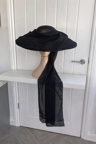 Customer photo review of UK Made Sinamay Wide Down Brim Hat Base 48x42cm - HA098