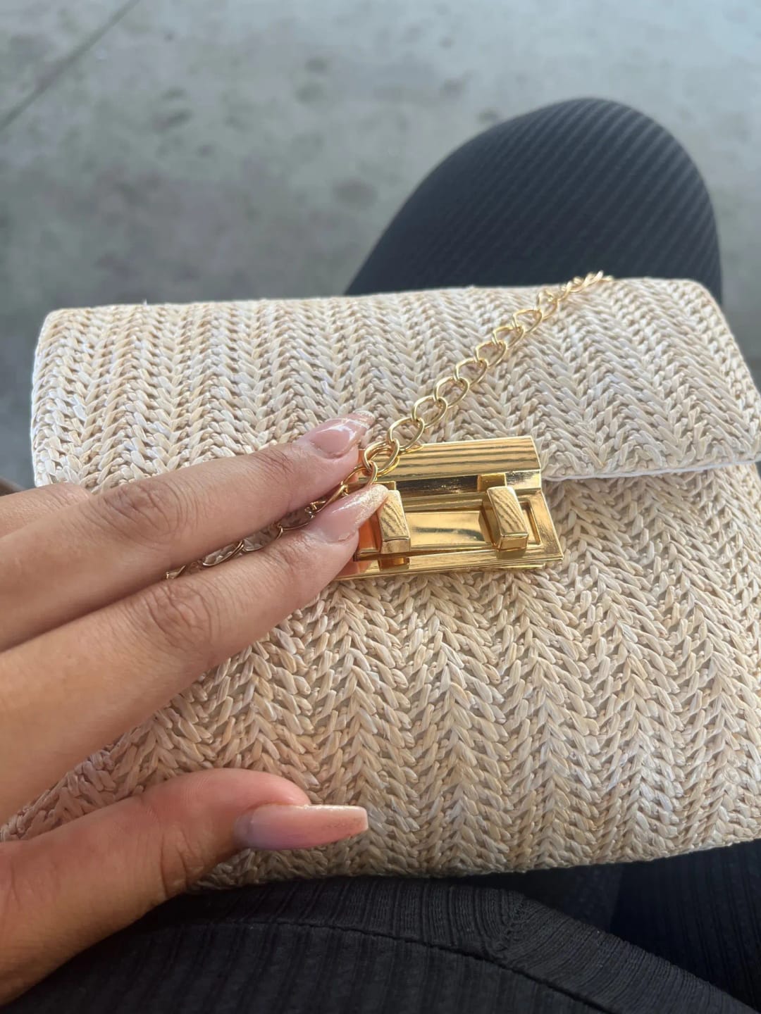Customer photo review of Sac à Bandoulière Femme Tissé Main Style Old Money Élégant - Sac Manon
