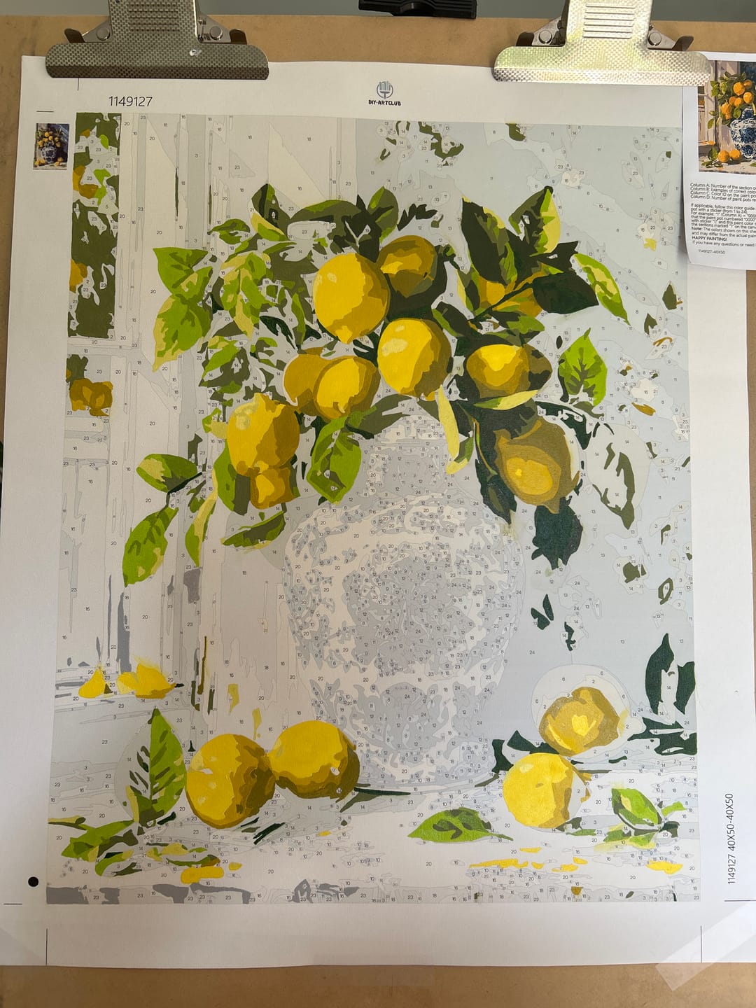 Customer photo review of Lemon bouquet | Paint by Number
