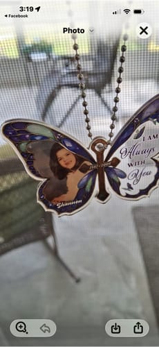 Customer photo review of I Am Always With You - Personalized Custom Car Plastic Hanging Ornament CO25