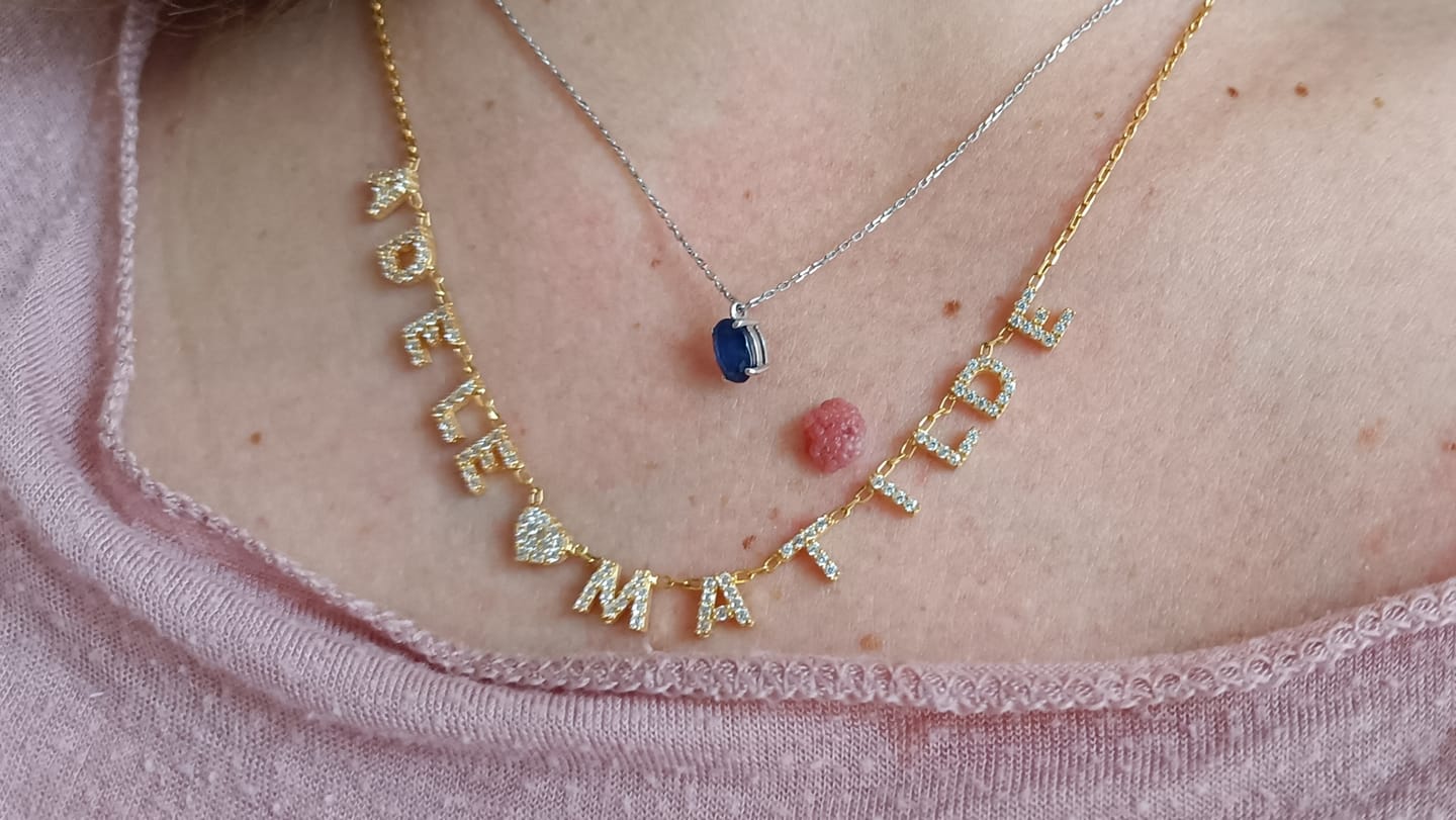 Customer photo review of Collana MINI LETTERS BRIGHT