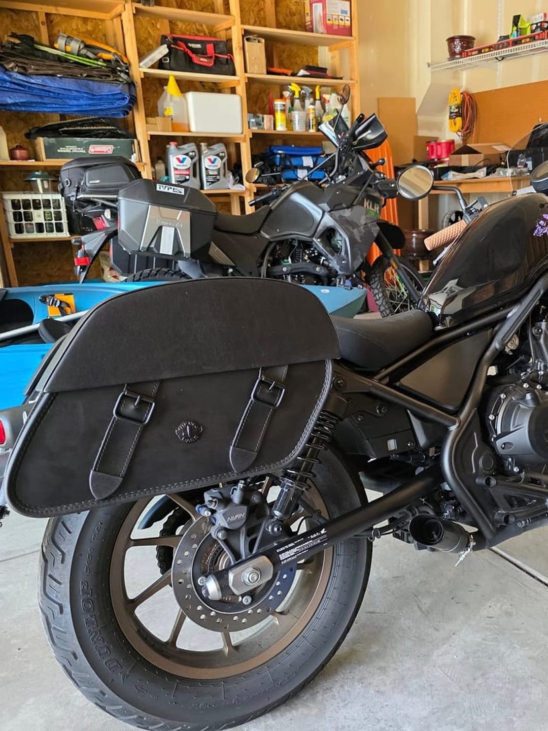 Customer photo review of 28L - Baelor Medium Quick Mount Honda Rebel 500 Motorcycle Saddlebags