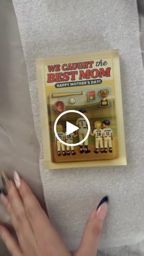 Customer video review of We Caught the Best Mom Baseball Custom Figure - Personalized Acrylic Block Plaque - Gift for Mom, Gift for Grandma, Gift for Wife