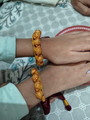Customer photo review of Navphool Pahuchi Silver Bracelet (single)