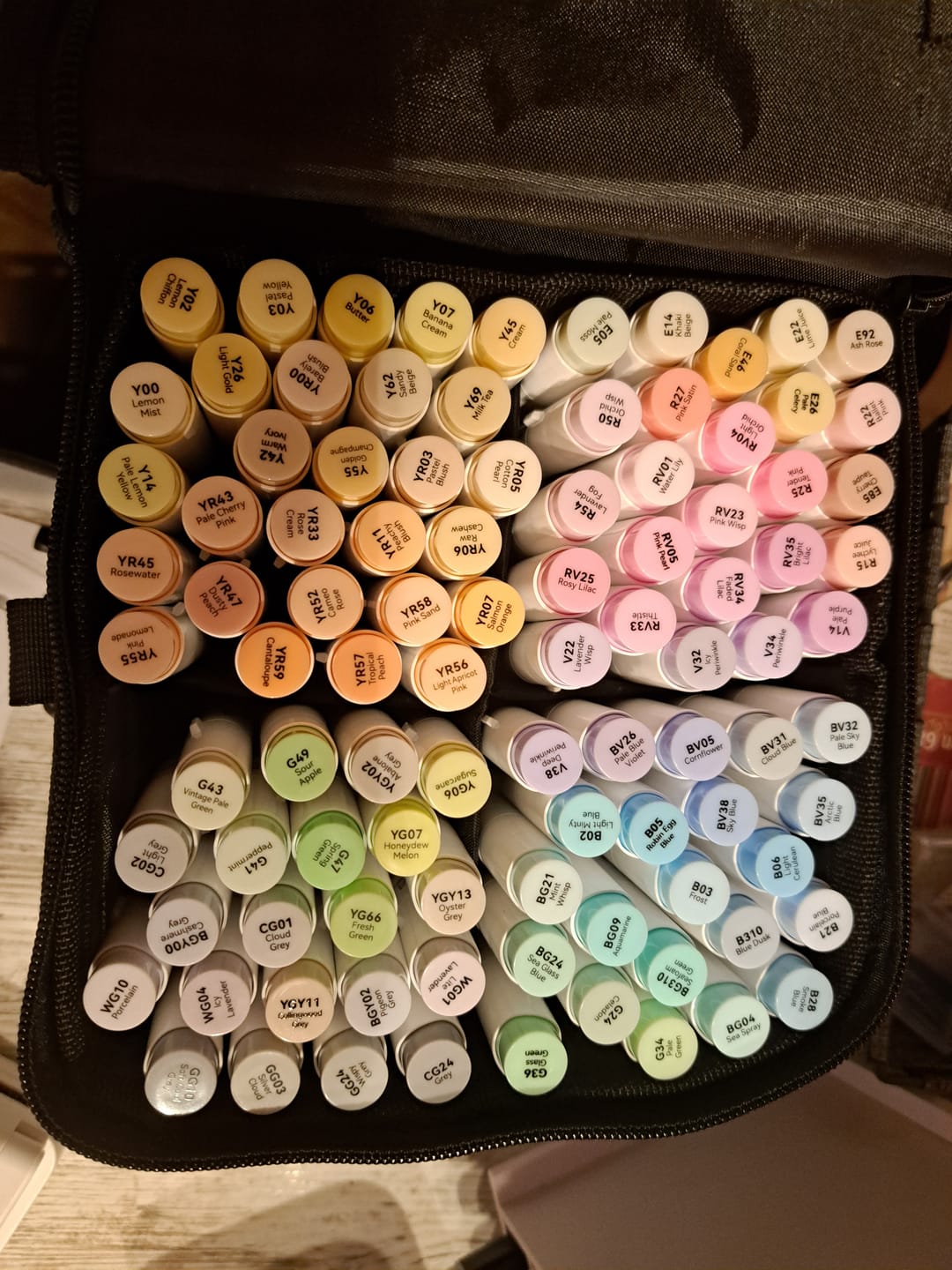 Customer photo review of Ohuhu Honolulu Brush Markers - Large Set