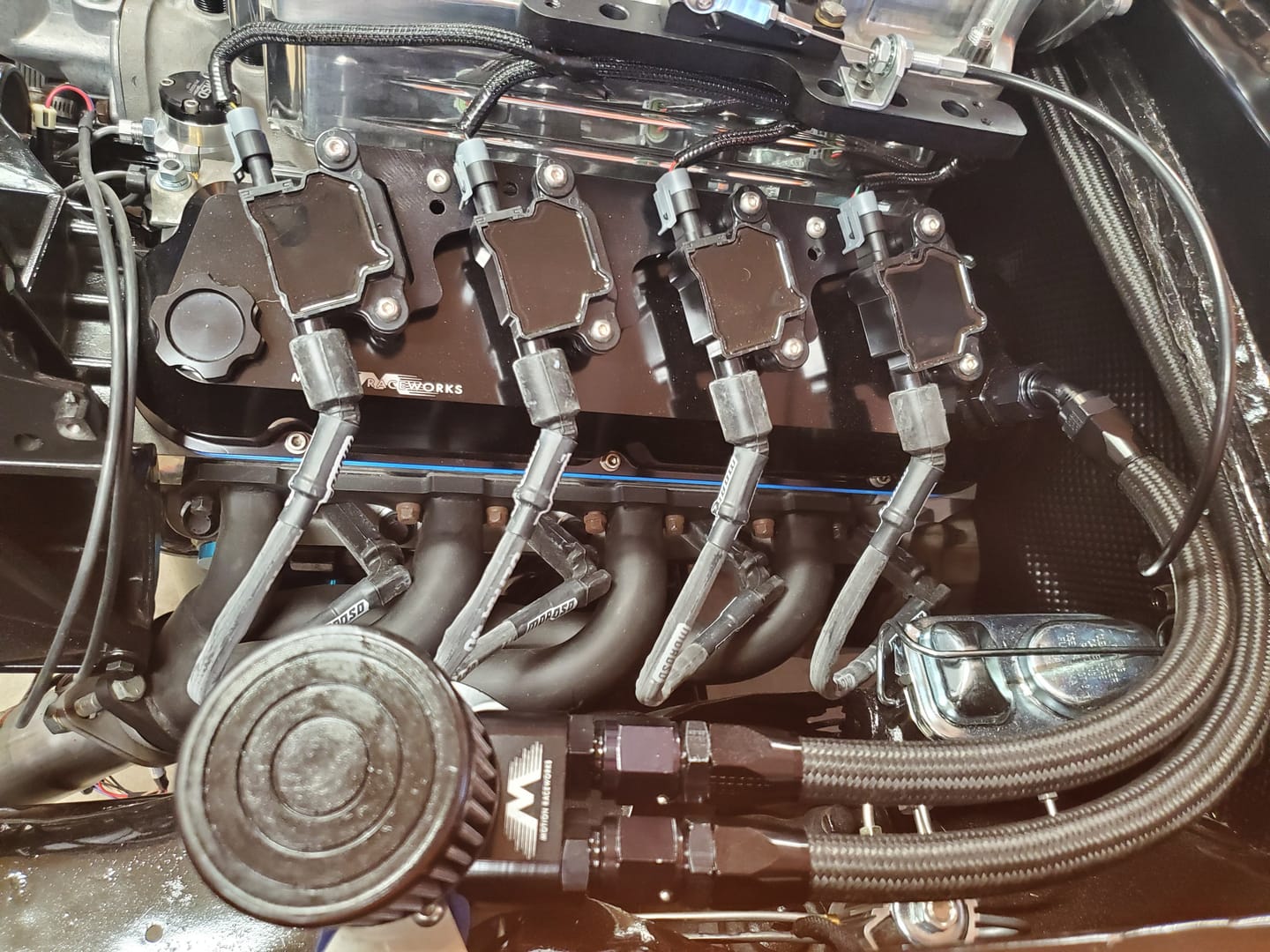 Customer photo review of Motion Raceworks Catch Can Kit for MRW Billet Valve Covers