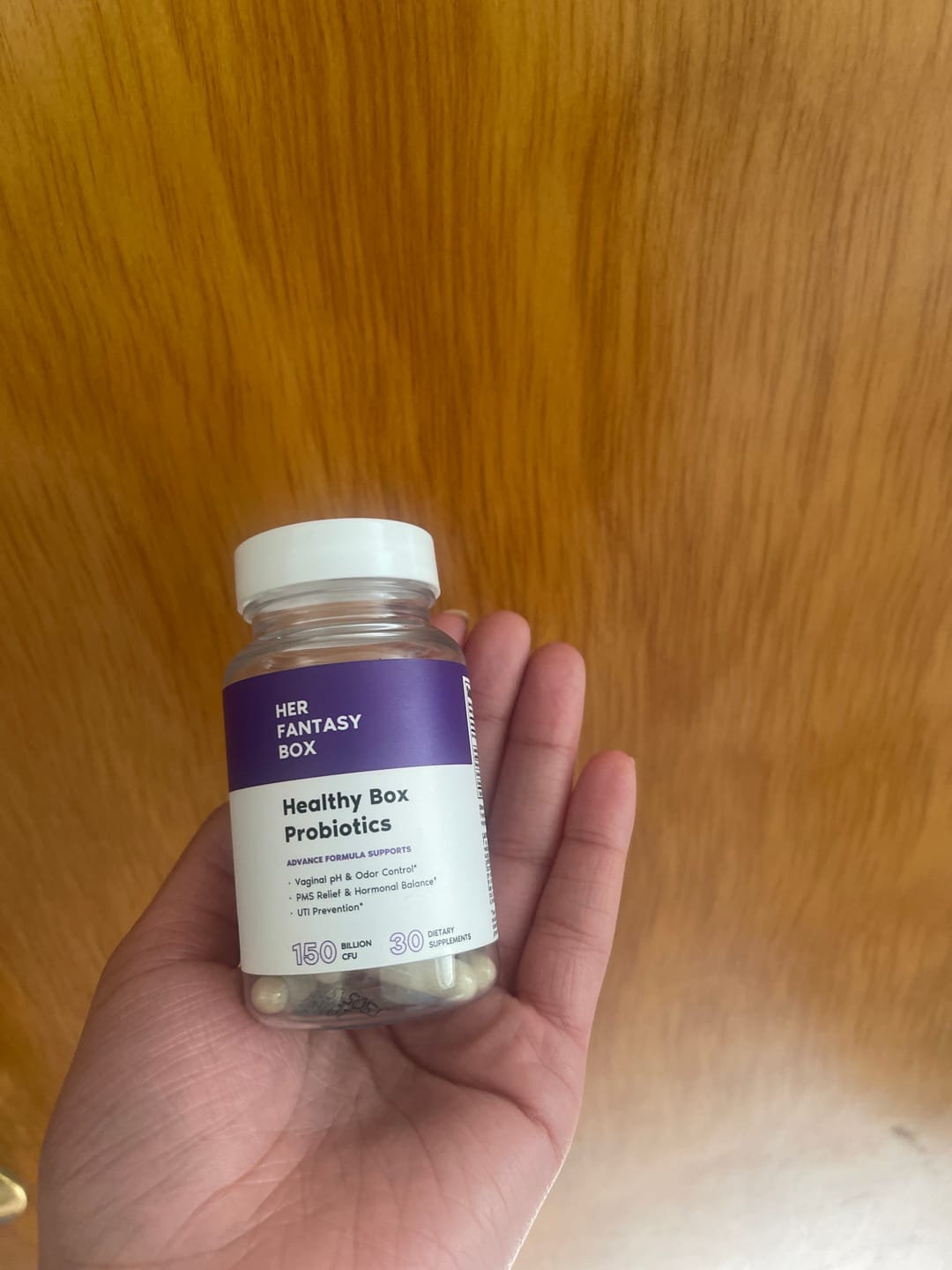 Customer photo review of Healthy Box Probiotics for pH, Odor, Pms Relief & Uti Prevention