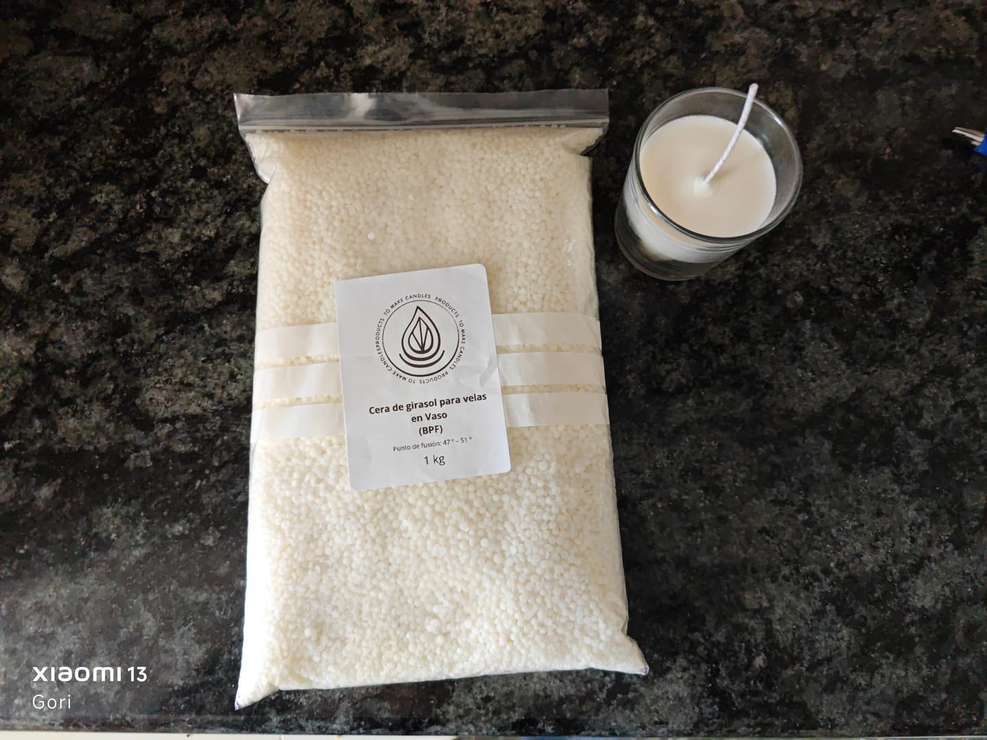 Customer photo review of Cera de Girasol para Velas en Vaso (BPF)