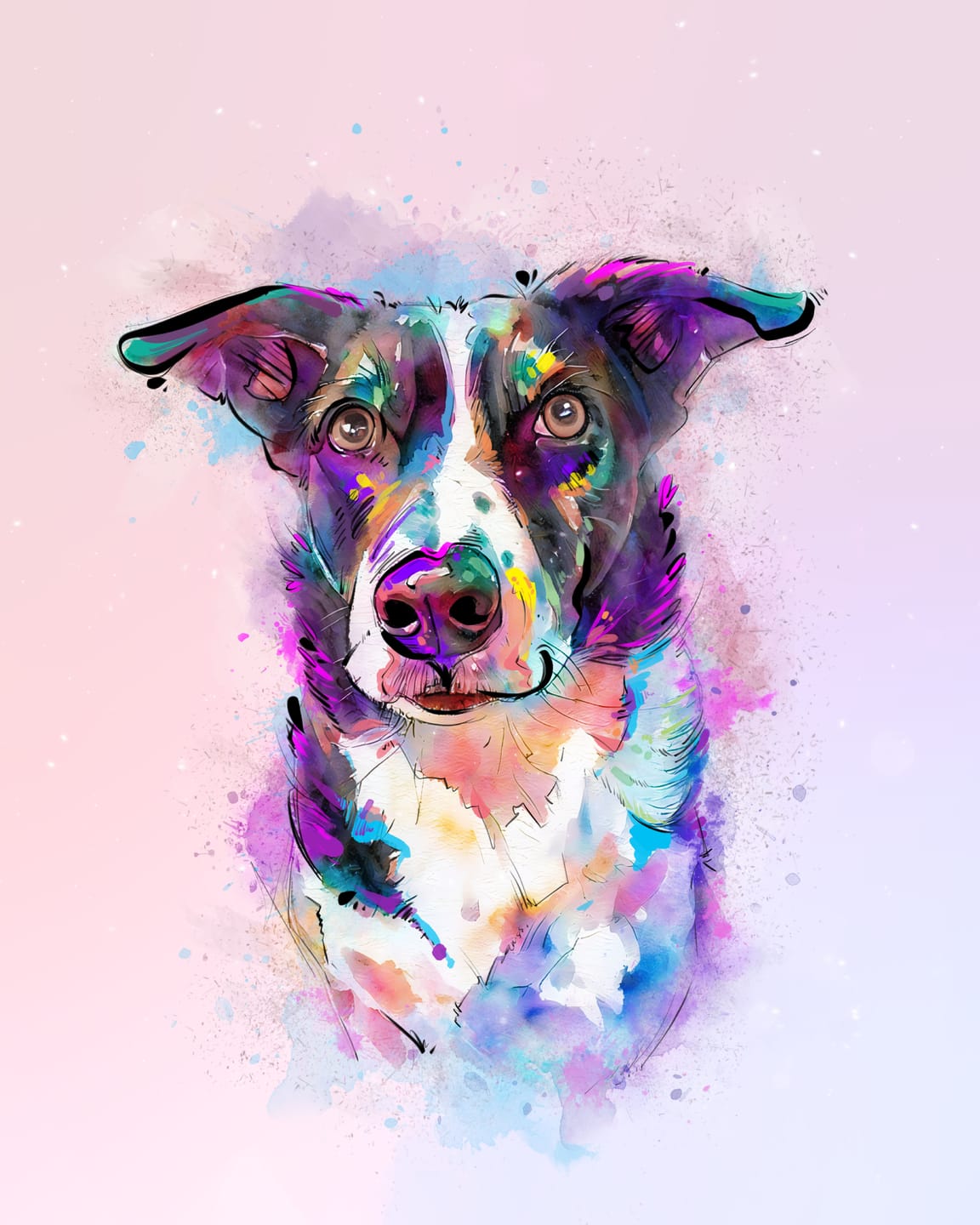 Customer photo review of Pet Portrait Wall Art - PawPalette