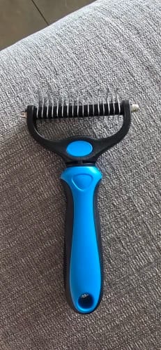 Customer photo review of FurFlow Dog Deshedding Undercoat Rake Brush | Ultimate Dog Grooming Tool