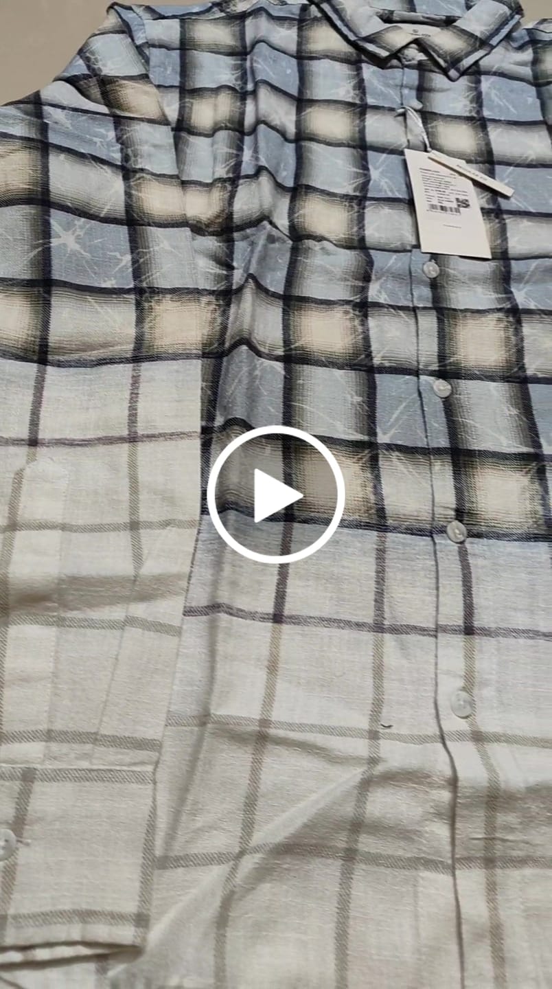 Customer video review of Light Blue Faded Checks Shirt
