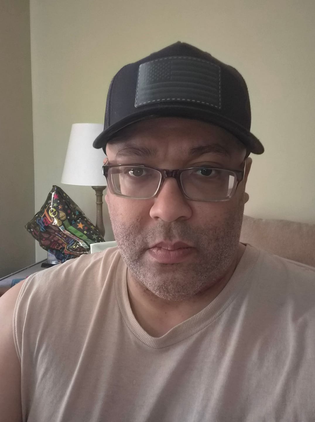 Customer photo review of Black Flag Leather Patch Hat