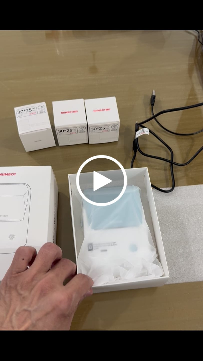Customer video review of NIIMBOT B1 Thermal Jewelry Label Printer set (with 3 Rolls Jewelry Labels), for Jewelry sales, Support Android, iPhone, Windows