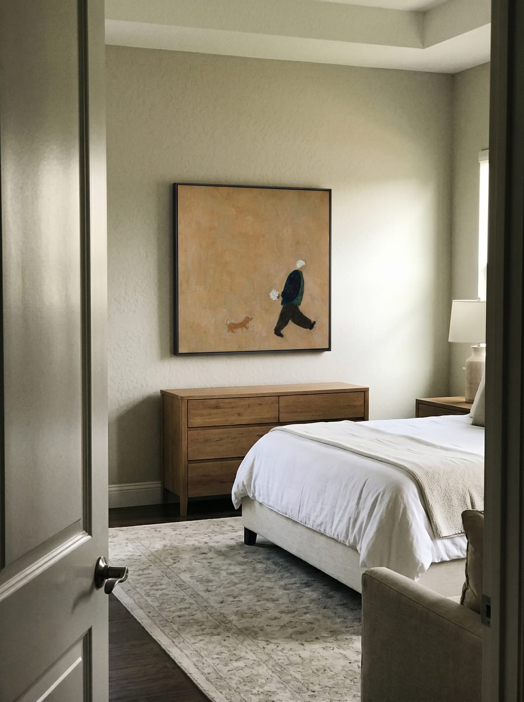 Customer photo review of Echoes of Simplicity – Wabi-Sabi Textured Painting | Earthy Minimalist Hallway Art