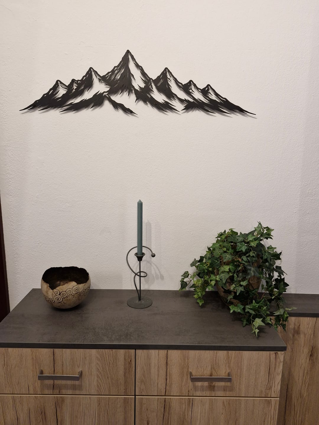 Customer photo review of Décoration murale en métal moderne - Alpine Horizon