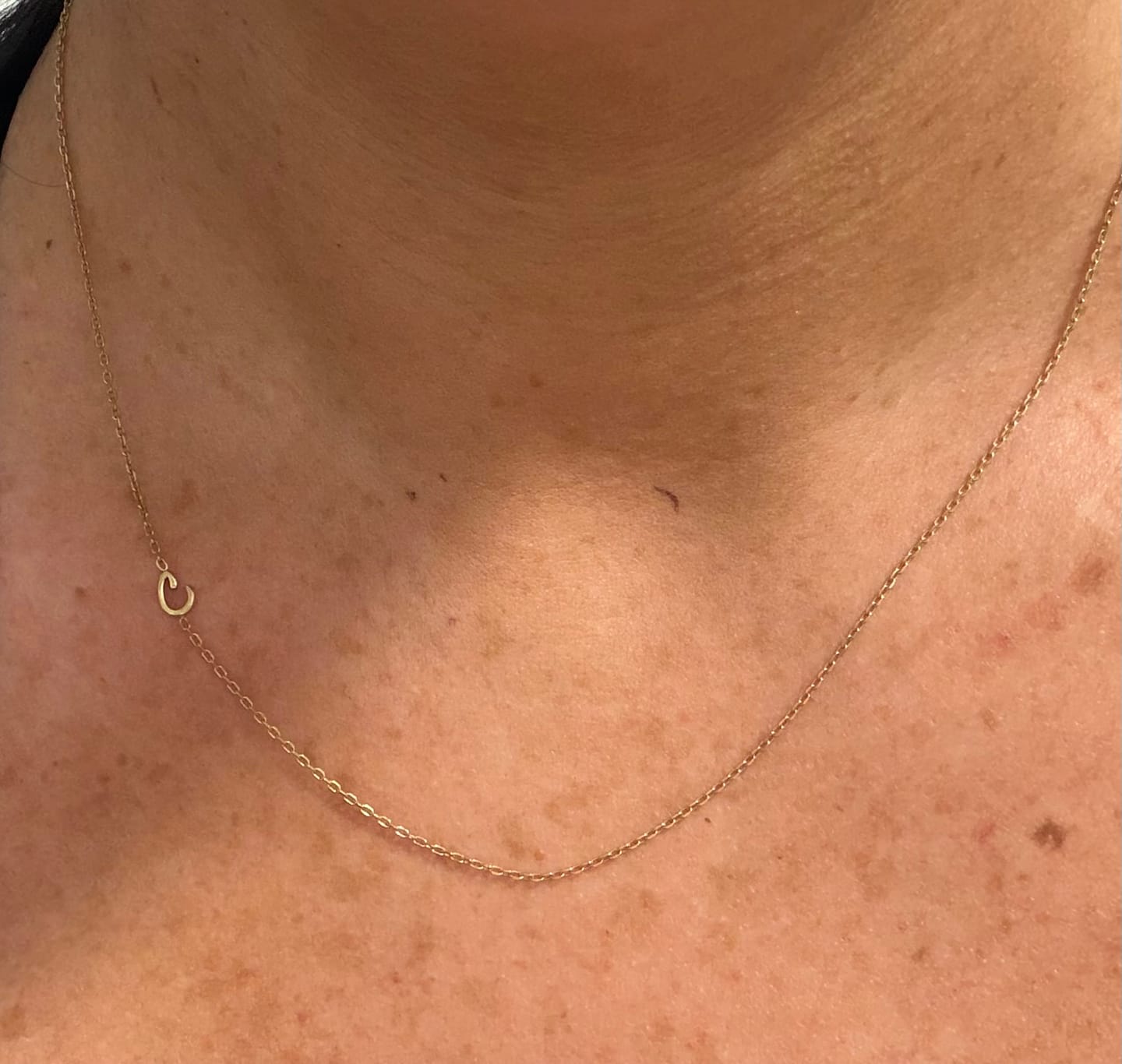 Customer photo review of Initial Chain Necklace