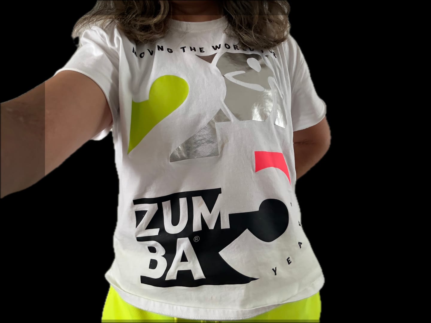 Customer photo review of Zumba 25 High Low Crew Neck Top