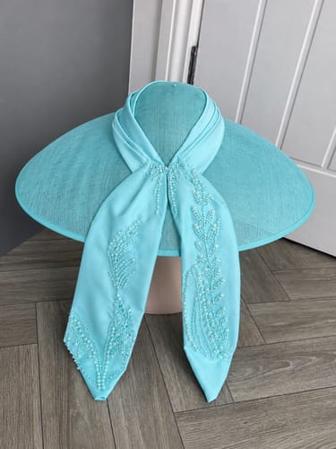 Customer photo review of UK Made Sinamay Wide Down Brim Hat Base 48x42cm - HA098