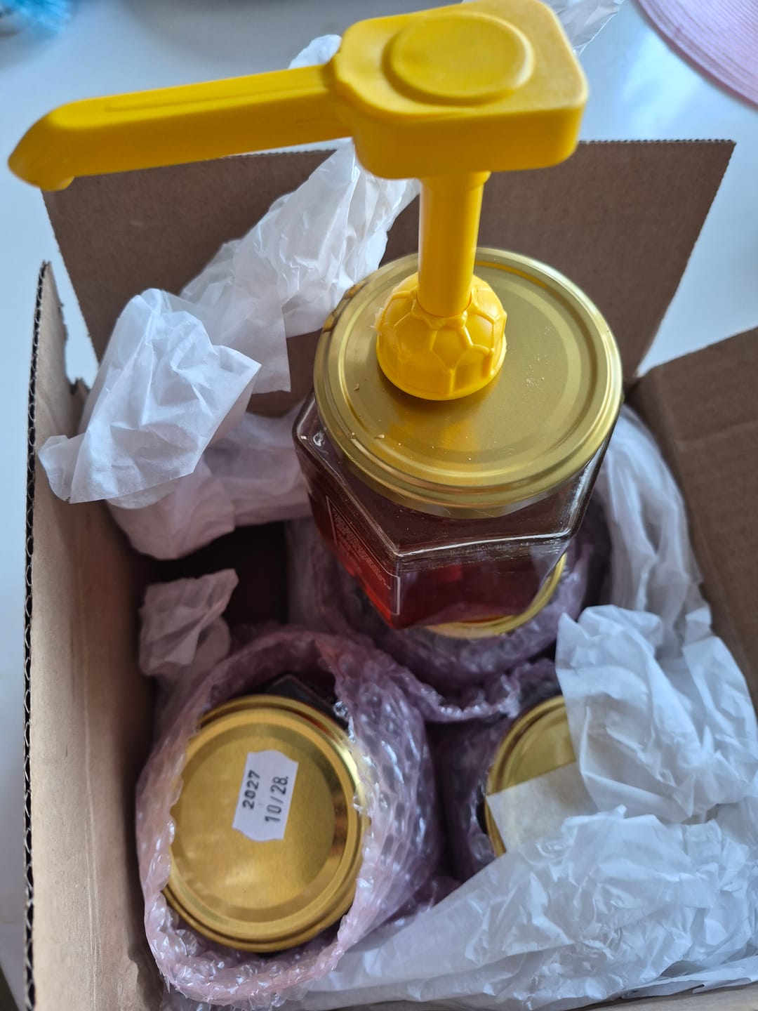 Customer photo review of 2 kg Svensk Flytande Honung (4 × 500 g) + Honungspump