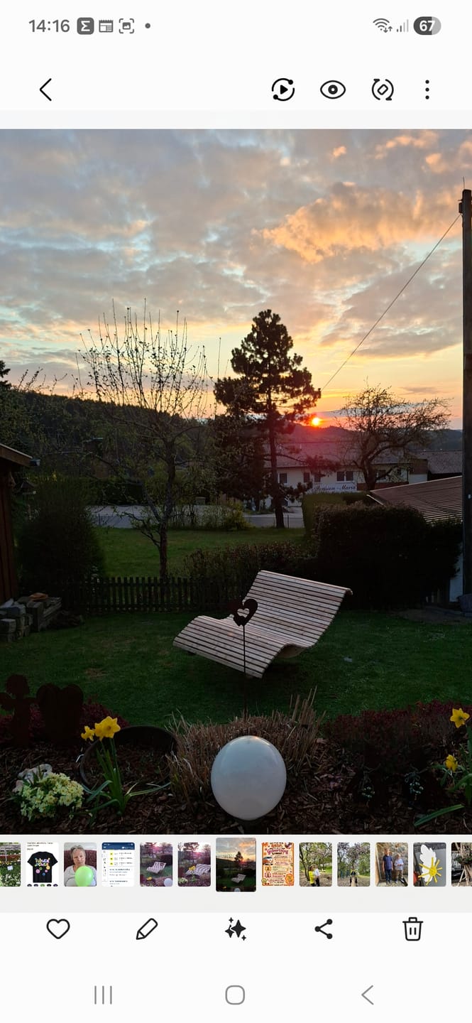 Customer photo review of Doppelliege ,,Walchensee" mit Drehgestell zum Einbetonieren