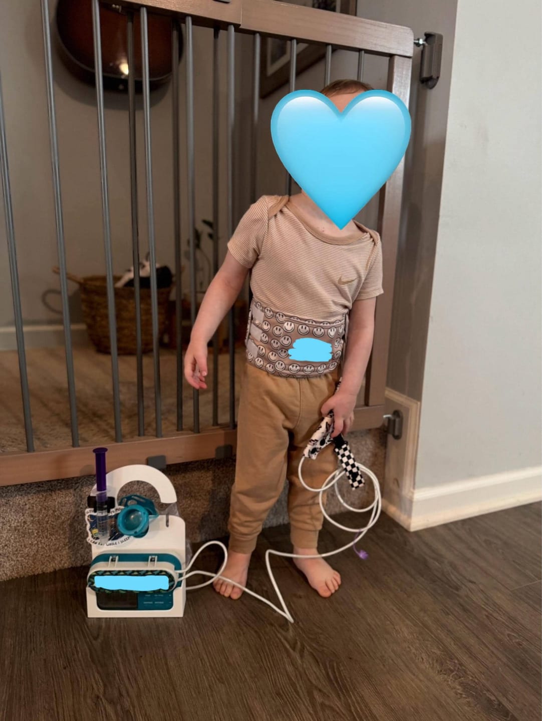 Customer photo review of Cool Boy Personalized  Feeding Tube Belt