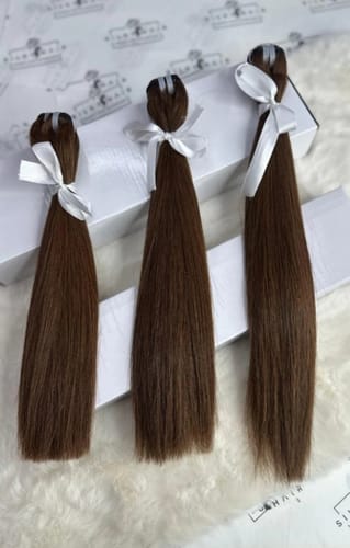 Customer photo review of Brown Vietnamese SDD Bone Straight Closures