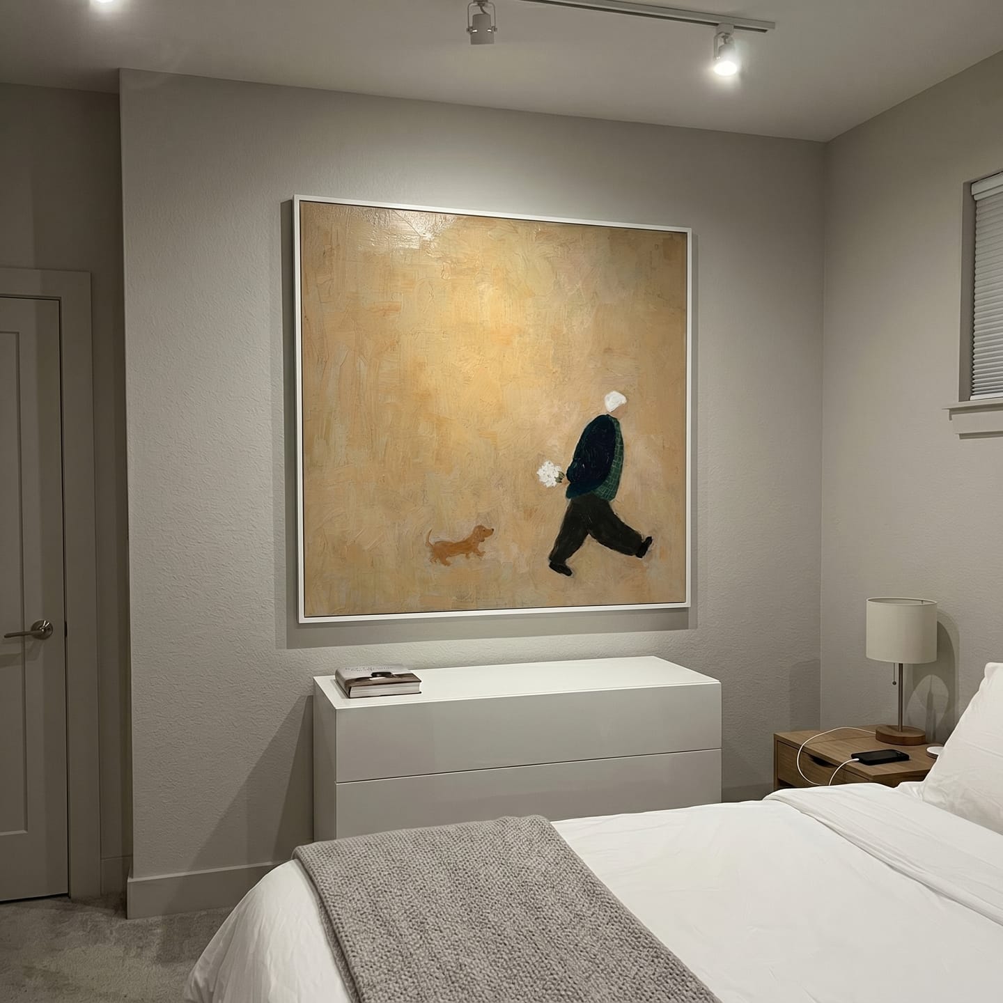 Customer photo review of Echoes of Simplicity – Wabi-Sabi Textured Painting | Earthy Minimalist Hallway Art