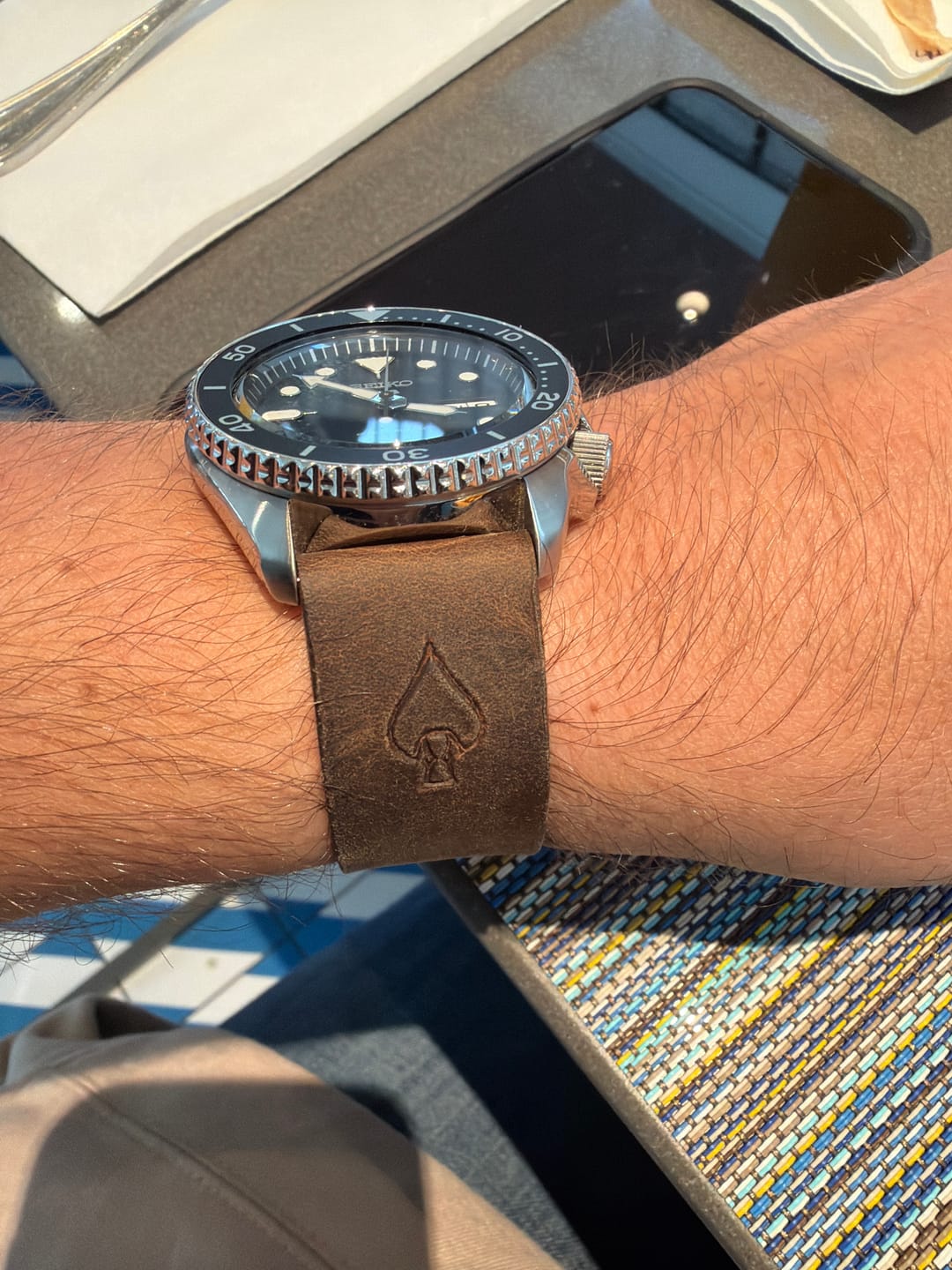 Customer photo review of W.O.E. Leather Single Pass Strap