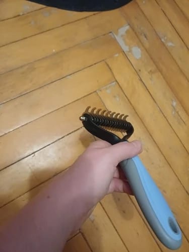 Customer photo review of FurFlow Dog Deshedding Undercoat Rake Brush | Ultimate Dog Grooming Tool