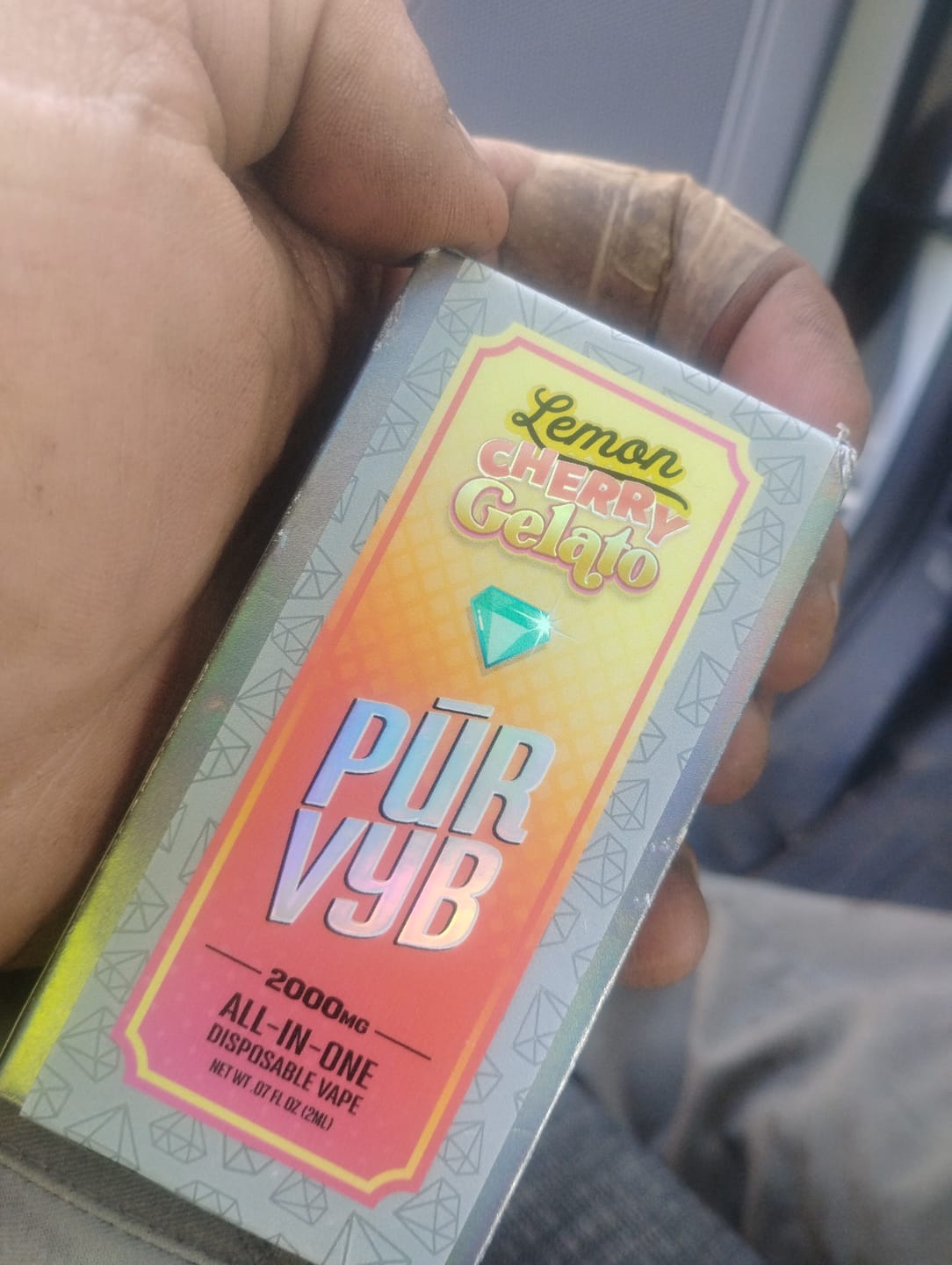 Customer photo review of PUR VYB - 2G THCa Live Resin - Lemon Cherry Gelato (Hybrid)