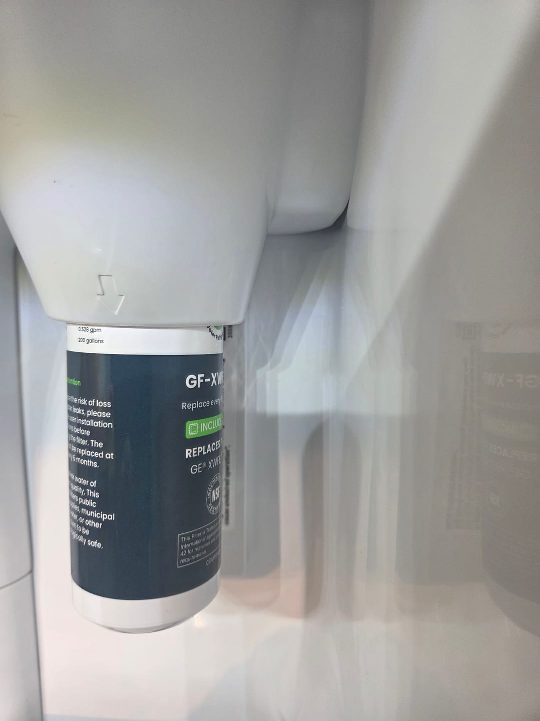 Customer photo review of GlacierFresh GFXWFE™ Replacement for GE XWFE Water Filter - NSF Certified with RFID Chip