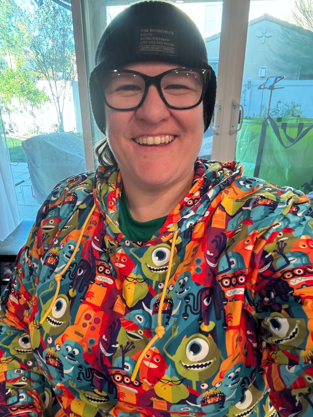 Customer photo review of Disney and Pixar Monsters, Inc. "The Scare Floor" – Performance Hoodie