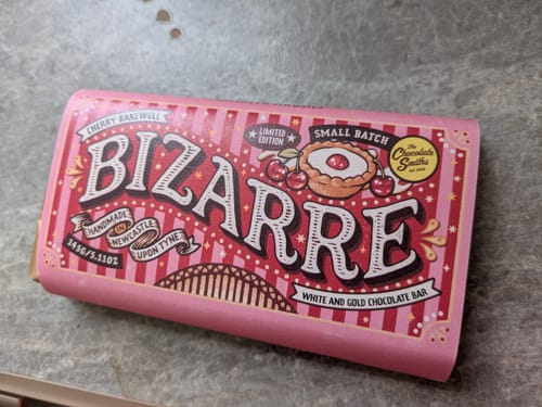 Customer photo review of Cherry Bakewell Inspired Bizarre Bar 145g